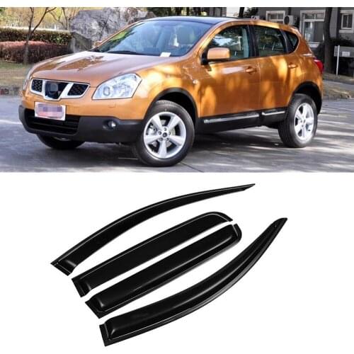 Window Visor Wind Rain Sun Smoke Guard Deflector Vent Shade Awning Shelter For Nissan Qashqai 2008 2009 2010 2011 2012 2013 2014