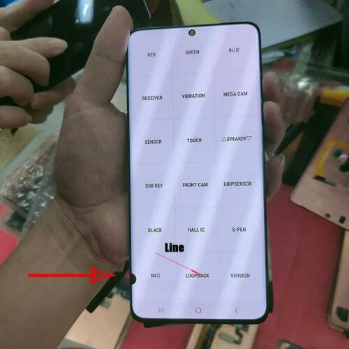 Line Dot Original LCD For Samsung Galaxy S21 Ultra 5G Lcd G998F Frame Display Touch Screen Digitizer For Samsung s21 Ultra LCD