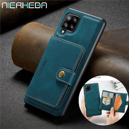 Magnetic Leather Case for Samsung Galaxy A12 A22 A32 A42 A52 A72 5G S21 Plus S20 FE Note 20 Ultra 10 9 8 Wallet Card Cover Coque