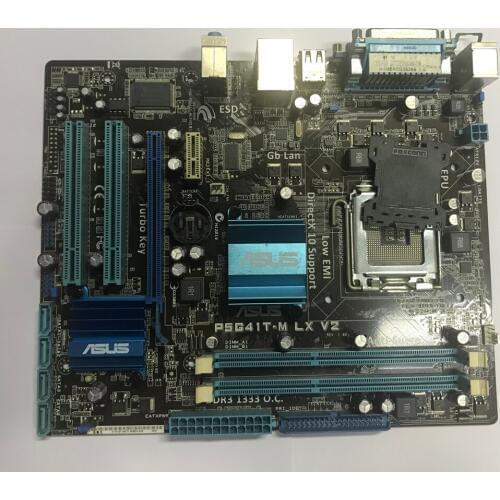 LGA 775 ASUS P5G41T-M LX V2 Motherboard DDR3 8GB For Inte G41 P5G41T-M LX V2 uATX Desktop Computer Mainboard PCI-E X16 VGA Used
