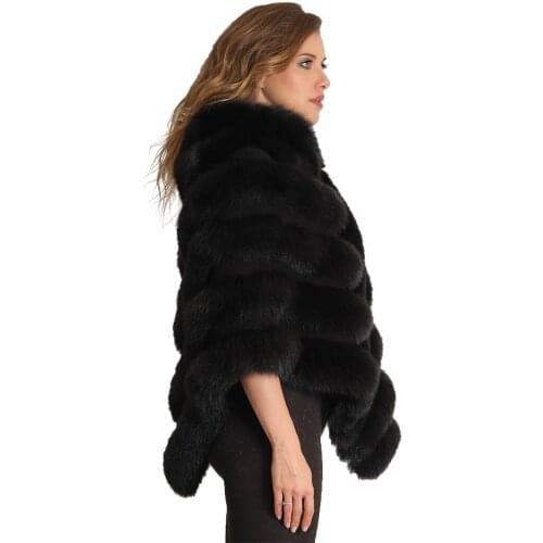 Modaqueen Women Bat Sleeve Special Design Zipper It Should Cover Shawl Cloak Overcoat Big Sweater fashion fur 2021