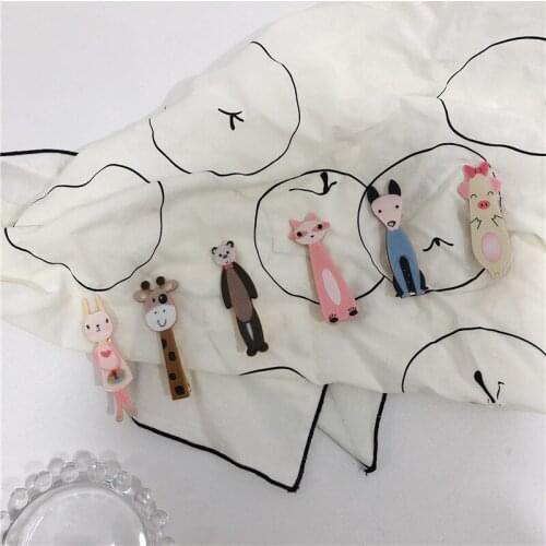 Fashion Cartoon Animal Hair Clip for Women Cute Acrylic Barrettes Girl Hair Accessories