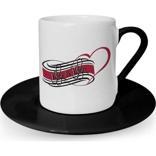 Personalized Valentine 'S Day Themed Black Turkish coffee Cup-34
