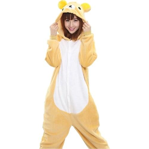 Boy Girl Pajamas Kigurumi Rilakkuma Bear Pijamas For Women Men Onesie Adult Animal Anime Family Sleepwear Cosplay Pyjamas Kids