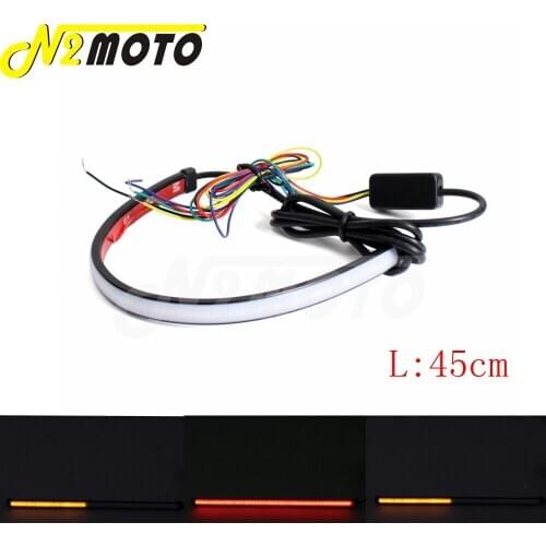 Motorcycle Sequential Switchback Flowing LED Strip Taillight Brake Flasher Light For Honda Suzuki Kawasaki ATV Turn Signal Light