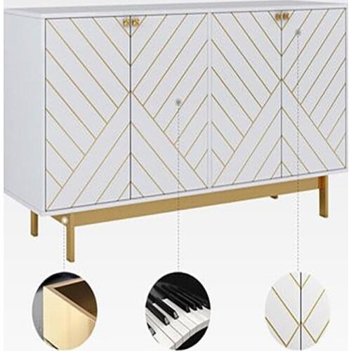 Postmodern Light Luxury Kitchen Sideboard Paint American Foyer Entrance Cabinet High Style Restaurant Wine Cabinet Living Room