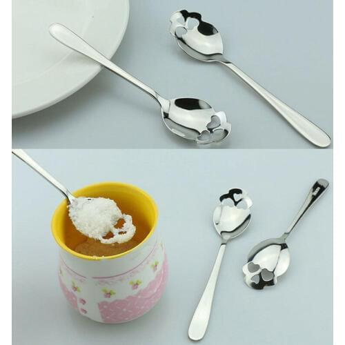 Tableware Kitchenware Stainless Steel coffee Scoop Skull shape dessert spoon Food grade ice cream candy tea spoon tableware