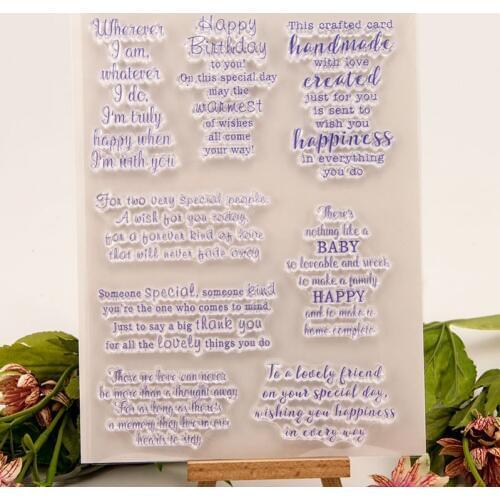 English Blessing Sentences Words Clear Stamps Scrapbook Paper Craft Clear Stamp Scrapbooking