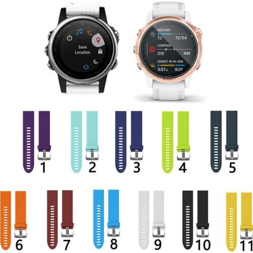 New Silicone Watch Band Strap for Garmin Fenix 5S Plus 6S pro Smart Watch Wrist band Quickly Release Easy fit strap