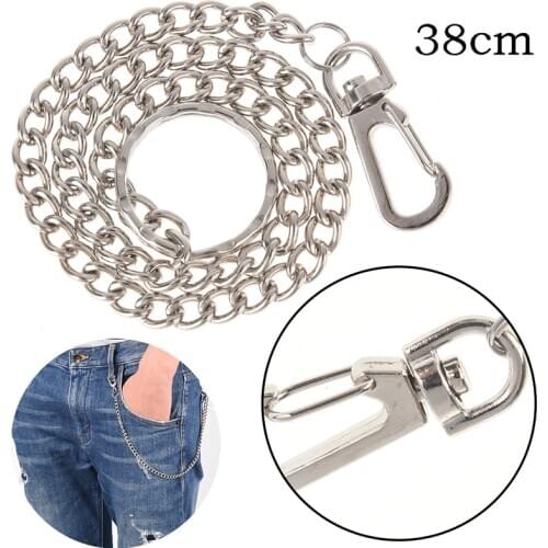 Extra Long Fashion Rock Punk Long Metal Wallet Belt Chain Trousers Hipster Pant Jean Keychain Ring Clip Keyring HipHop Jewelry