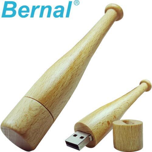 2016 NEW gifts Baseball bat USB flash pen drive 64GB wooden usb flash stick 4gb 8gb 16gb 32gb flash usb 2.0 disk pendrive high