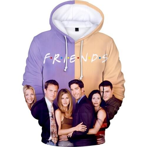 Outwear Hot TV Series VRIENDEN Sweatshirt Mannen/Vrouwen Hoodies Mannen/Vrouwen 3D Gedrukt Mode Harajuku VRIENDEN 3D Plus Size
