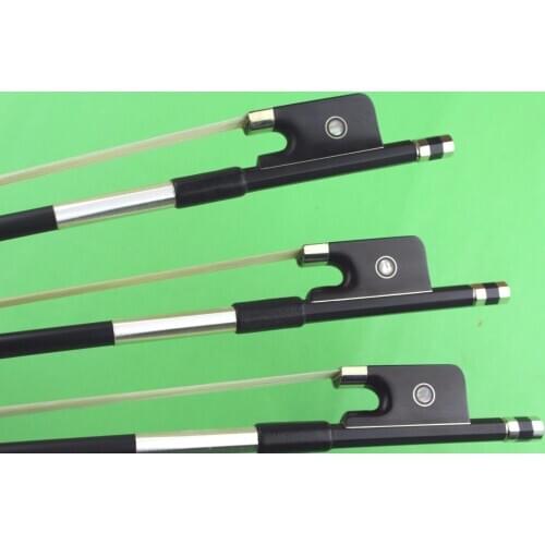6pcs new PRO Carbon fiber cello bow 4/4 full size Ebony Frog white horse hair