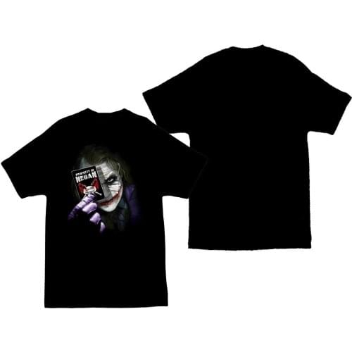 Funny Joker with Negan Card T-Shirt. Summer Cotton O-Neck Short Sleeve Mens T Shirt New S-3XL