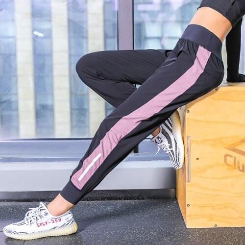Ladies Spring/Summer Thin Sports Pants Loose Gym Bundle Feet Running High Waist Quick-drying Yoga Pants