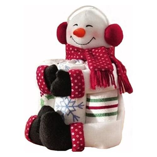 1Pc Christmas Wine Hold Towels & Hold Bottles Covers Gift Santa Claus Snowman Creative Decoration for Home Xmas Gifts FY0134