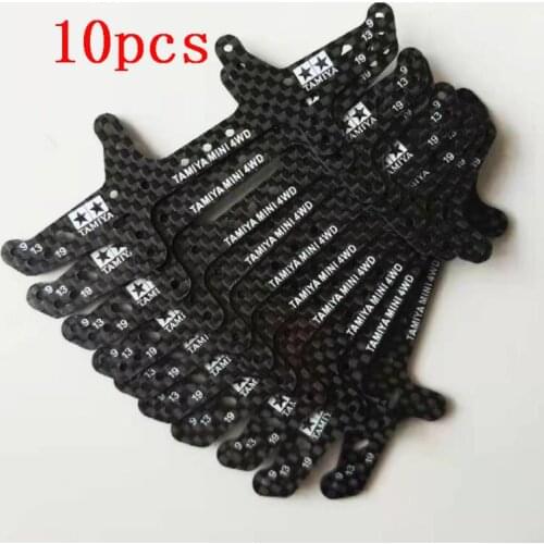 10pcs HG 1.5mm Carbon Fiber Lettering Rear Multi Roller Setting Stay 95260 Homemade Parts for Tamiya Mini 4WD Cars