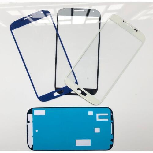 10pcs/lot For SAMSUNG Galaxy S4 i9500 i9505 i9506 GT-i9500 Front Outer Glass Touch Panel Replacement Front Screen Lens &adhesive
