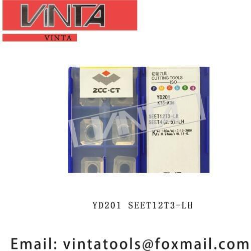 Free shipping high quality 10pcs/lots YD201 SEET12T3-LH cnc carbide turning inserts cutting blade tools
