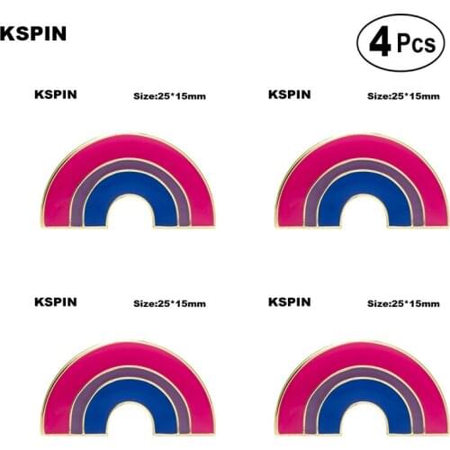 Bisexual Pride Rainbow Shape Badge Lapel Pin Brooches Pins Flag badge Brooch Badges