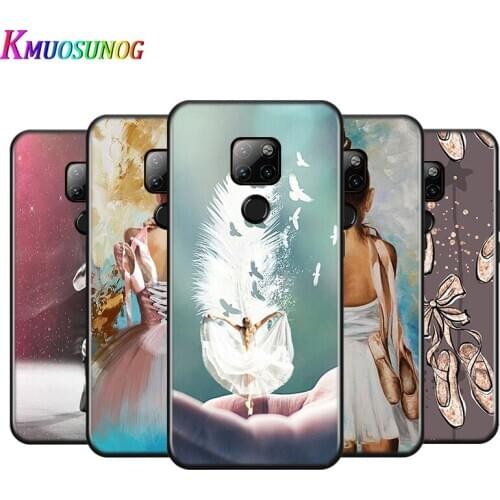 Sexy Ballet Dancing For Huawei Y9A Y8P 2020 Y8S Y7A Y9 Y7P Y5P Y9 Y7 Y6 Y5 Prime Pro 2019 2018 2017 Black Phone Case
