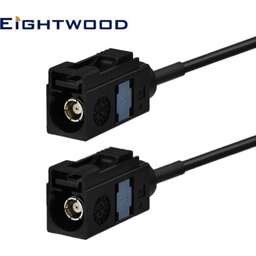 Eightwood Car DAB+ Radio Antenna Adapter Cable Fakra A Female to Female Pigtail Cable RG174 500cm for Car GSM GPS Wireless