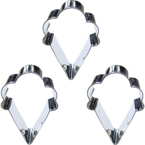 Ice cream shape 3 piece Cookie cutting molds, baking tools, cake decorating soft candy tools