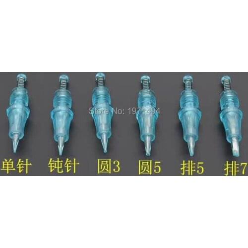 Permanent makeup needle 100pcs Green 1RL/3RL/5RL/5F/7F permanent makeup liberty/charmant machine eyebrow/lip/liner/MTS needle