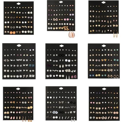 Luokey Delicate Stud Earrings Set For Women Exquisite Silver Color Butterfly Earrings Female Holiday Fashion Jewelry Accessories