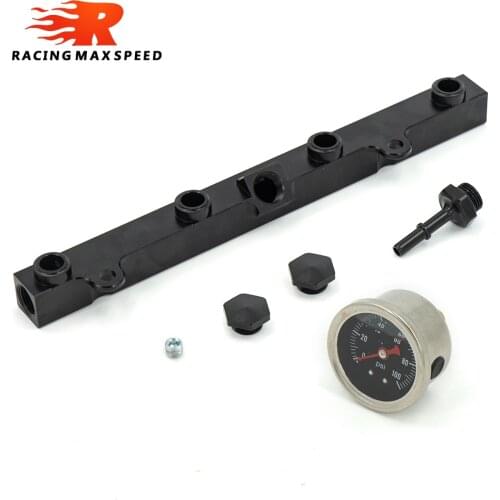 Aluminium K SERIES Heavy FUEL RAIL kit High Flow Injection fuel rail FOR HONDA K20 K24 RSX CIVIC SI,INTEGRA EP3 with gauge