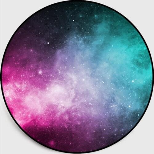 Carpet Aesthetic Planetary Ball Space Universe Whirlpool Milky Way Space Moon Round Mat