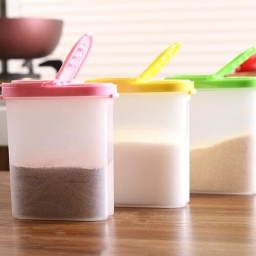 Kitchen Storage Box Seasoning Sundries Box Organizer Rice Bean Food Storage Boxes Kitchen Tools