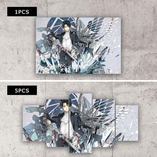 Levi Ackerman Shingeki No Kyojin Canvas Poster Wallpaper Decorative Wall Picture Gift Idea Office and Home Decoration Clear Imag