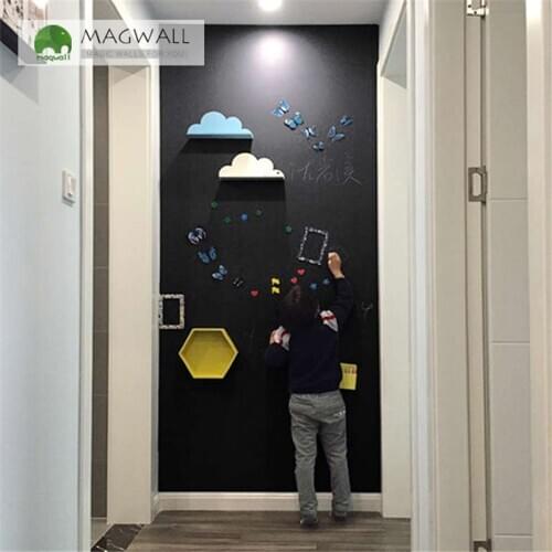 Magnetic double-layer writing board 0.6*1.2m children dust free drawing board chalkboard wallpaper