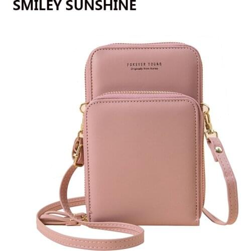 Korean Pink Small Crossbody Bags Women Mini Shoulder Messenger Bag For Girls Ladies Mobile Phone Bag Wallet Purse Zipper Flap