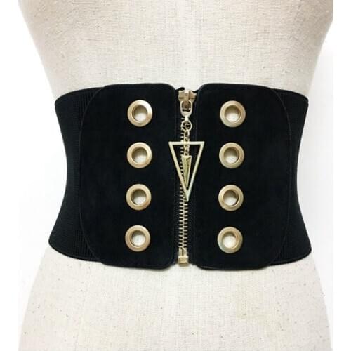 Fashion Vintage Fashion Paragraph Female Black Stretch Girdle Waist Elastic Belt Blouse Dress Accessories Belts for Women 2020