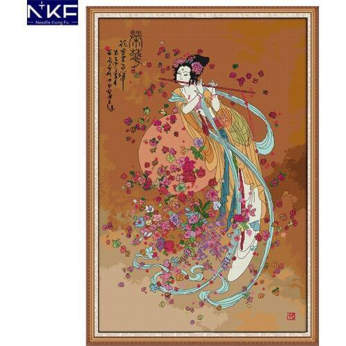 NKF The Goddess Change Cross Stitch Set Handmade Craft Needlework Cross-Stitch Embroidery Kit Cross Stitch for Home Decor