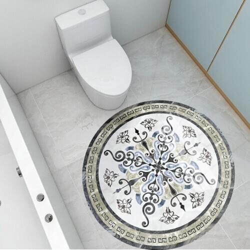 Wall stickers European circular mosaic stickers moisture-proof waterproof wear-resistant room floor stickers