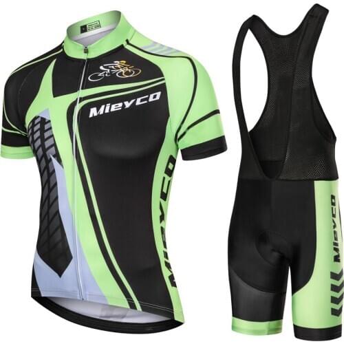 New Pro Team Mieyco Mens Cycling Clothing Ropa Ciclismo Cycling Jersey Cycling Clothes Short Sleeve Shirt + Bike Bib Shorts Set