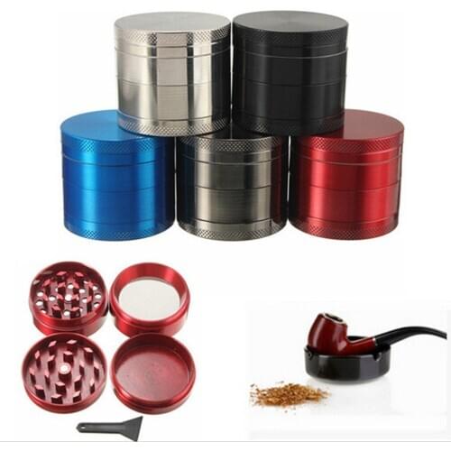 New Zinc Alloy Metal Tobacco Grinder 4 Layer Manual Mini Handmade Herb Spice Grinder Smoke Tobacco Crusher