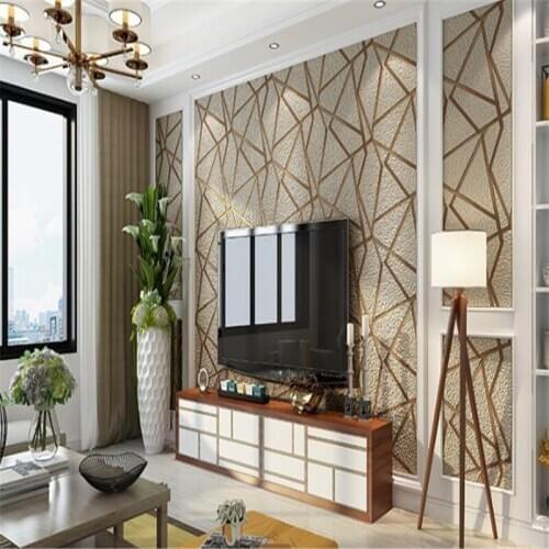 Beibehang papel de parede Non-woven modern minimalist bedroom wallpaper 3D prism wallpaper for walls 3 d Decorative mural