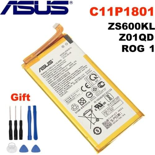 ASUS C11P1801 4000mAh Original Battery For ASUS ROG 1 Game Phone ZS600KL Z01QD Phone Battery+Free Tools