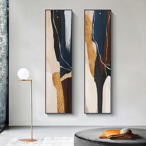 Abstract Color Block Wall Poster Modern Luxury Golden Canvas Art Painting Home Decor Scandinavian Living Room Decorative Picture