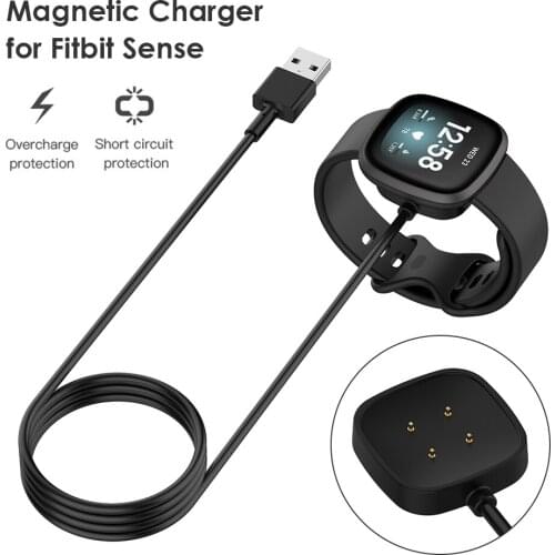 Practical Multi-functional Charging Cable Smart Bracelet Replacement Magnetic Charger for Fitbit Versa 3 / Fitbit Sense
