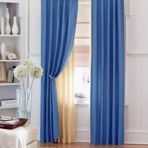 Nature Curtain Pleated Backdrop Curtain-Blue 80x260 cm-Together with Crystal Renso