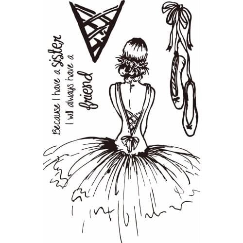 Beautiful Girl Transparent Clear Silicone Stamp/seal for DIY Scrapbooking/ Album Decorative Clear Stamp Sheets ST0155