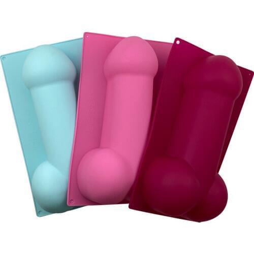 Hen Party Supplies DIY Cake Maked Tool Birthday Cake High Temperature Resistant Cake Silicone Chocolate Model Ice Tray Model