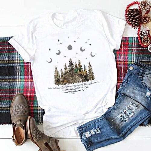 Women Clothing Round Neck Cartoon 90s Ladies Summer Loose Clothes Tshirt Short Sleeve Female Tees Top Graphic T-shirt