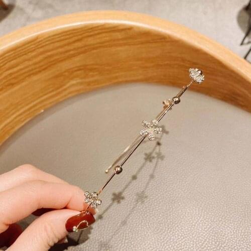 Zircon Fine-Edge Metal Headband Women Korean French Simple Butterfly Flower Star Love Hair Accessories Mori Net Red Headband