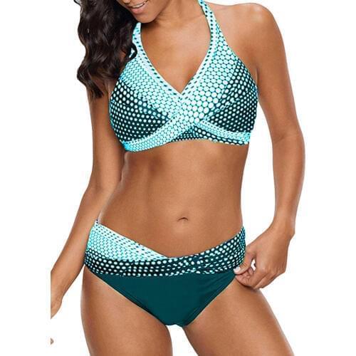Women Polka Dots Bikini Bathing Suit Push-up Swimsuit Bikini Swimwear Plus Size5XL Patchwork Swimwear Biquini Beachwear